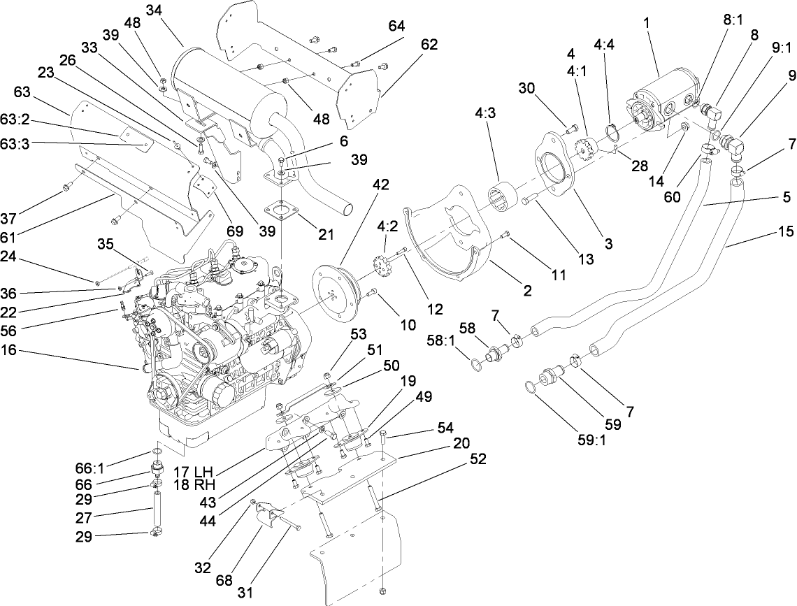 Engine and Pump Assembly