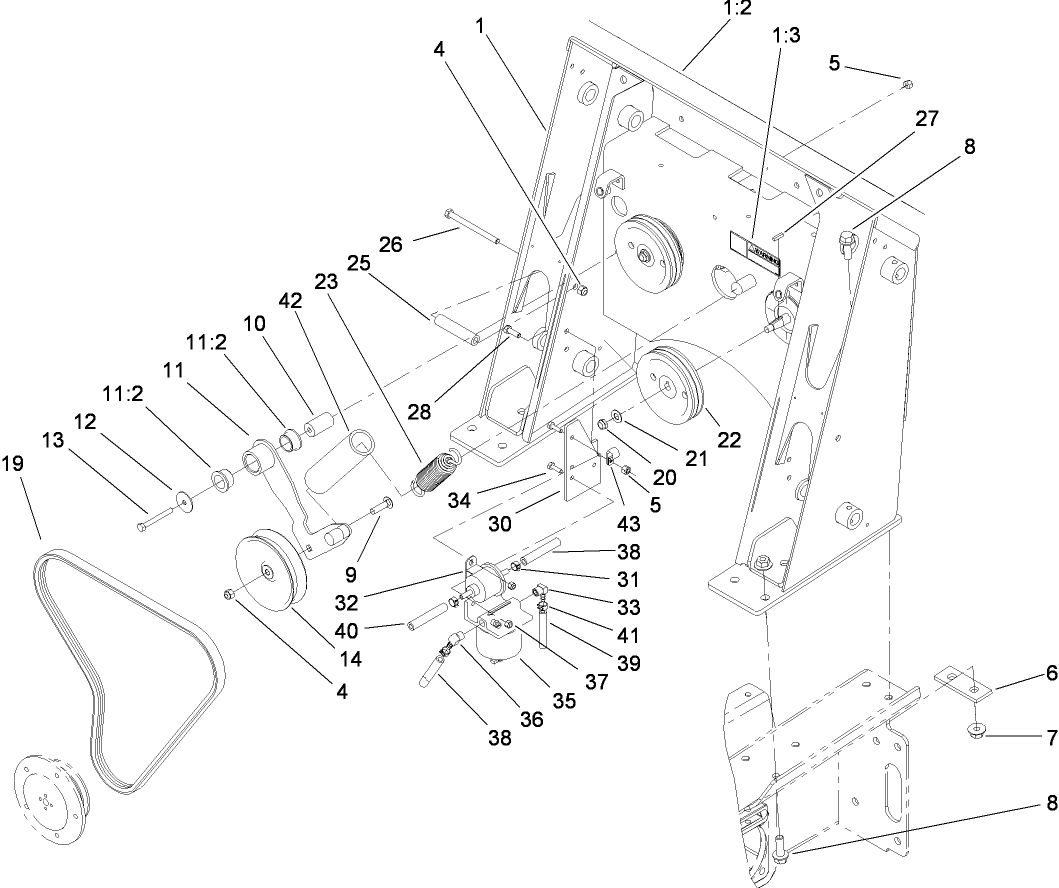 Loader Tower, Fuel Pump and Drive Assembly