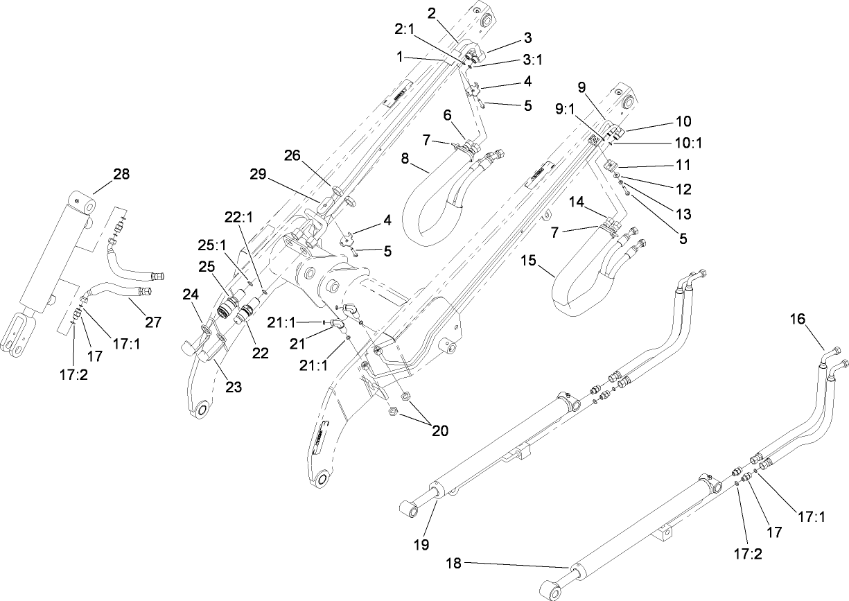 Loader Arm Hydraulic Assembly