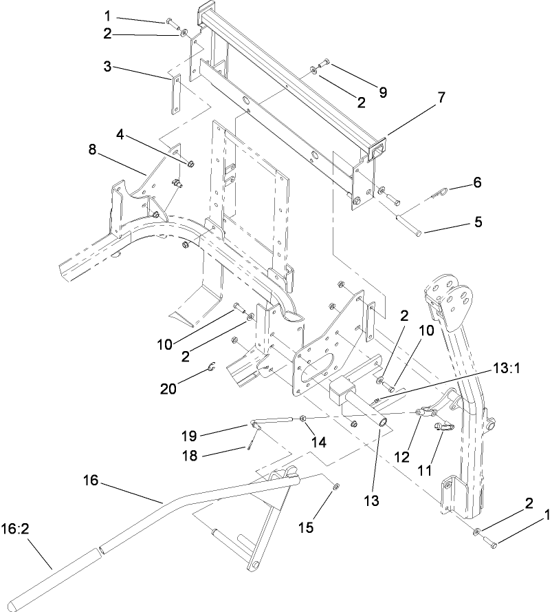 Z580-D Series Bagger Mounting Assembly