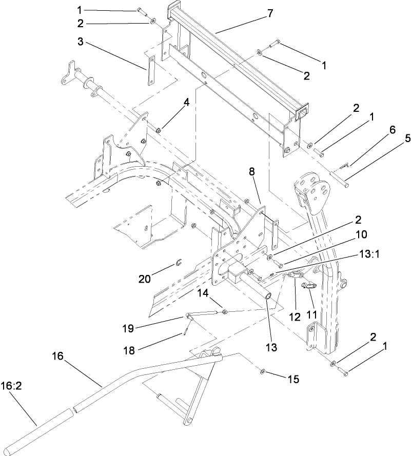 Z500 Gas Series Bagger Mounting Assembly