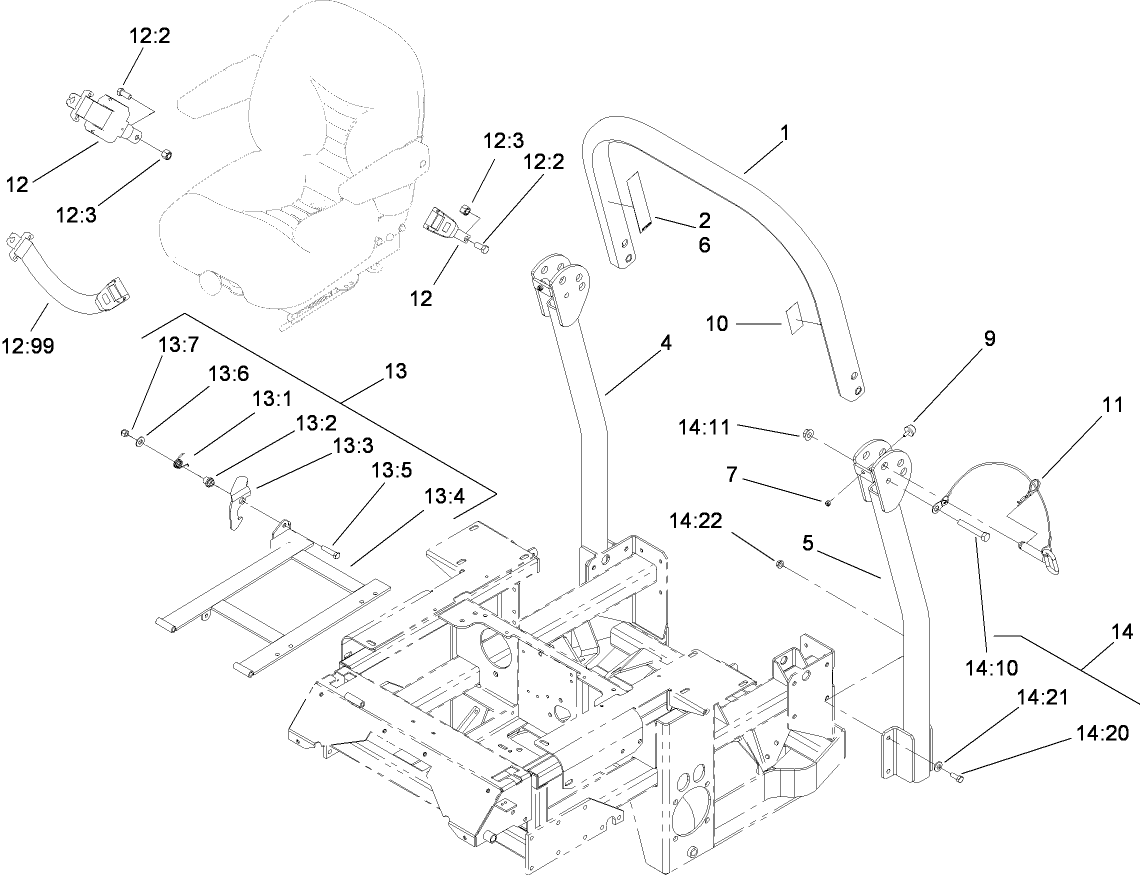 Roll-Over Protection System Assembly No. 106-7437