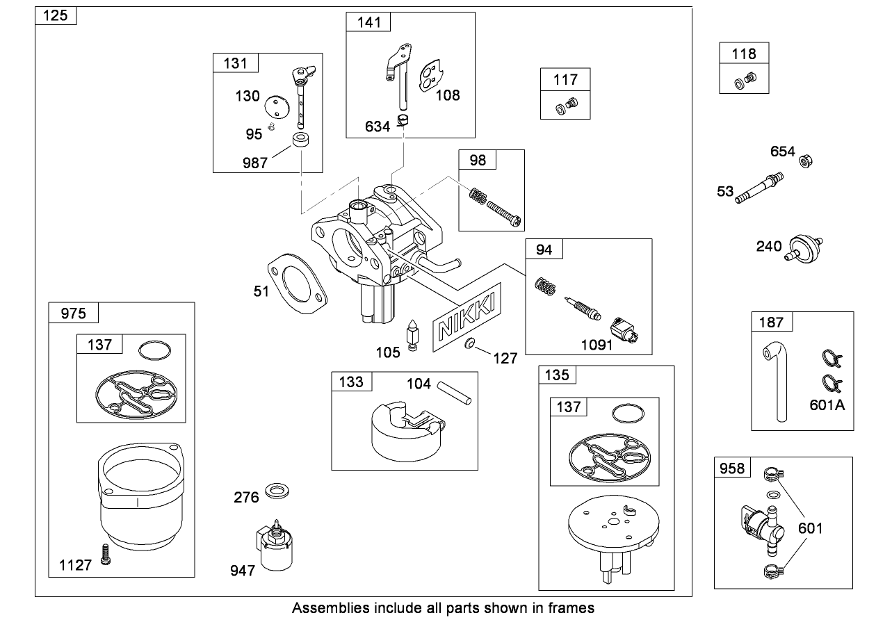 Carburetor Assembly (Nikki)  Briggs and Stratton Model 31E777-0130-E1