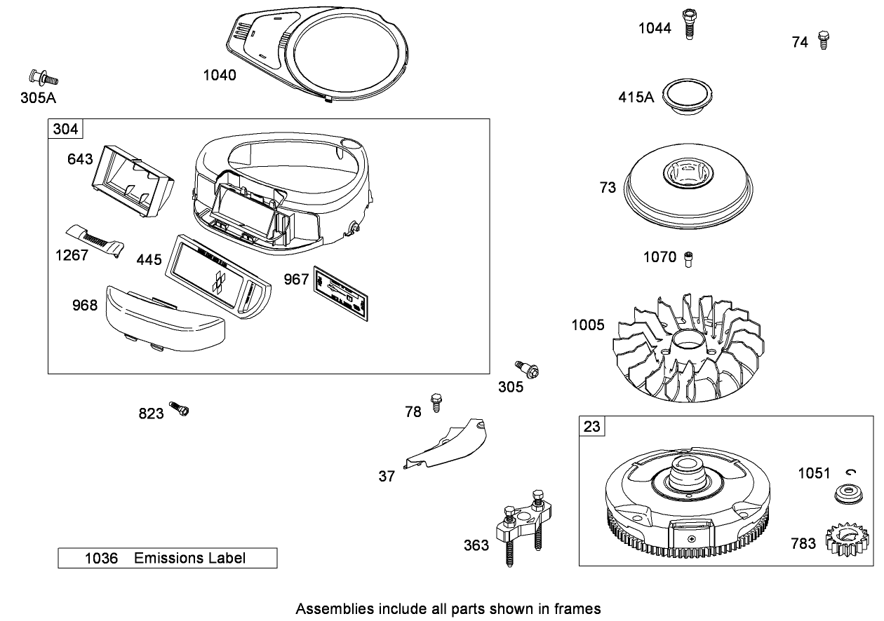 Blower Housing Assembly  Briggs and Stratton Model 31E777-0130-E1