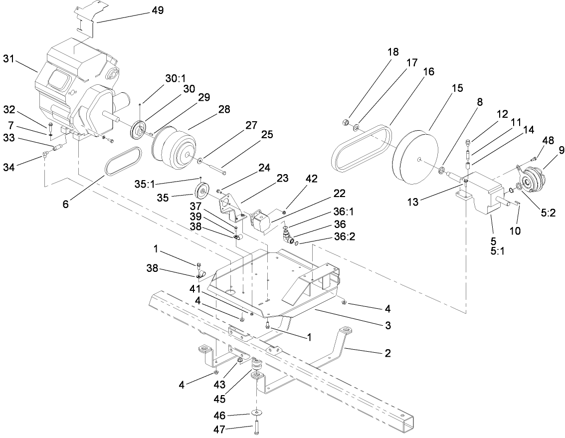 Engine and Gearbox Assembly