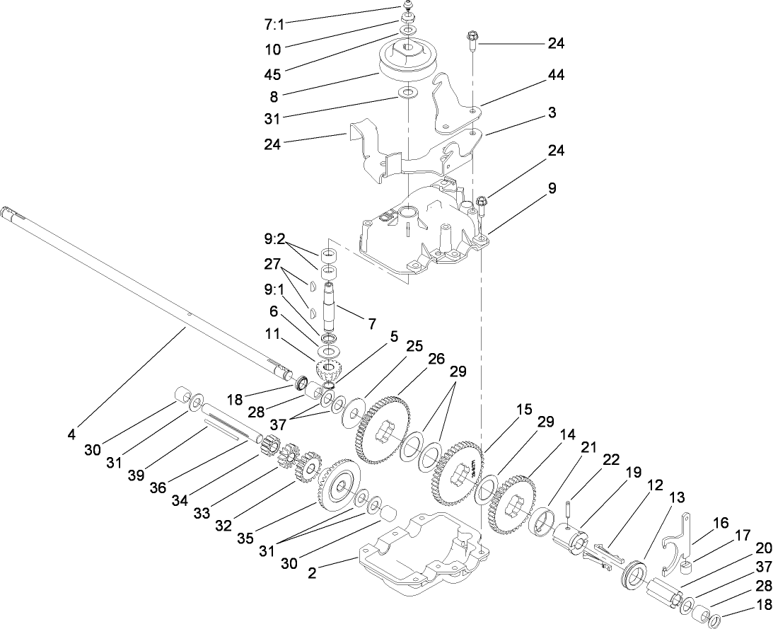 Gear Case Assembly No. 74-1860