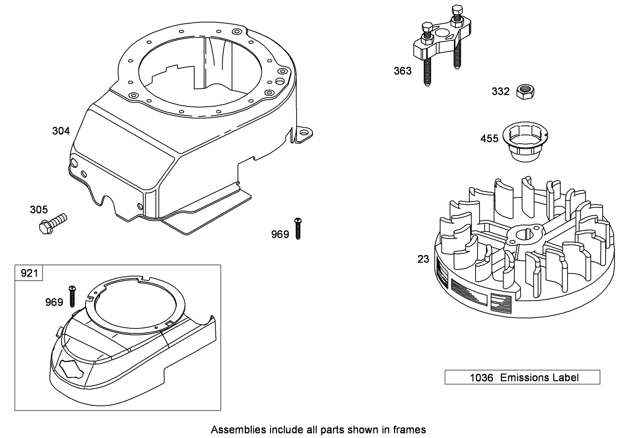 Blower Housing Assembly Briggs and Stratton 126T05-0219-B1