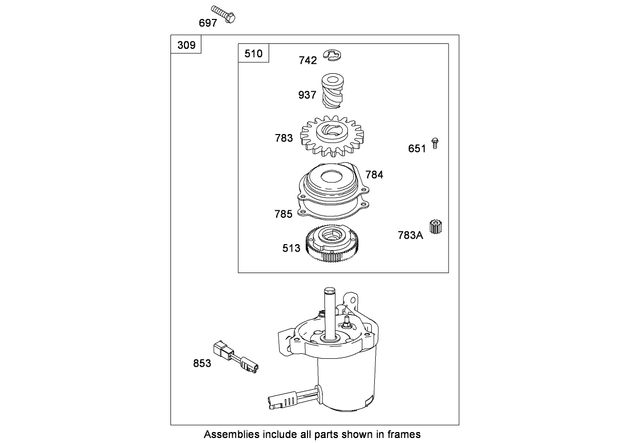 Electric Starter Assembly  Briggs and Stratton 126T05-0240-B1
