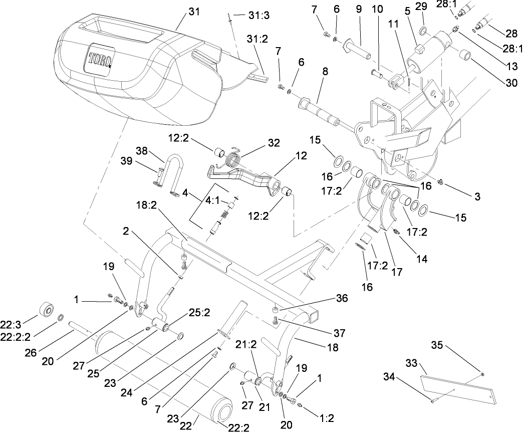 Right Hand Pull Frame Assembly