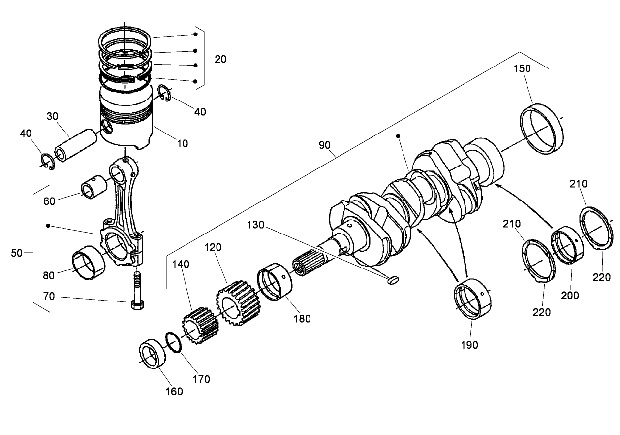 Piston and Crankshaft Assembly
