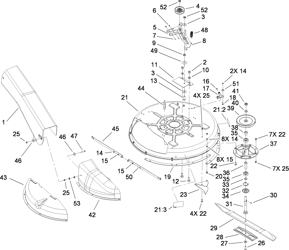 Deck and Spindle Assembly