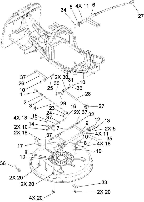 Deck Suspension Assembly