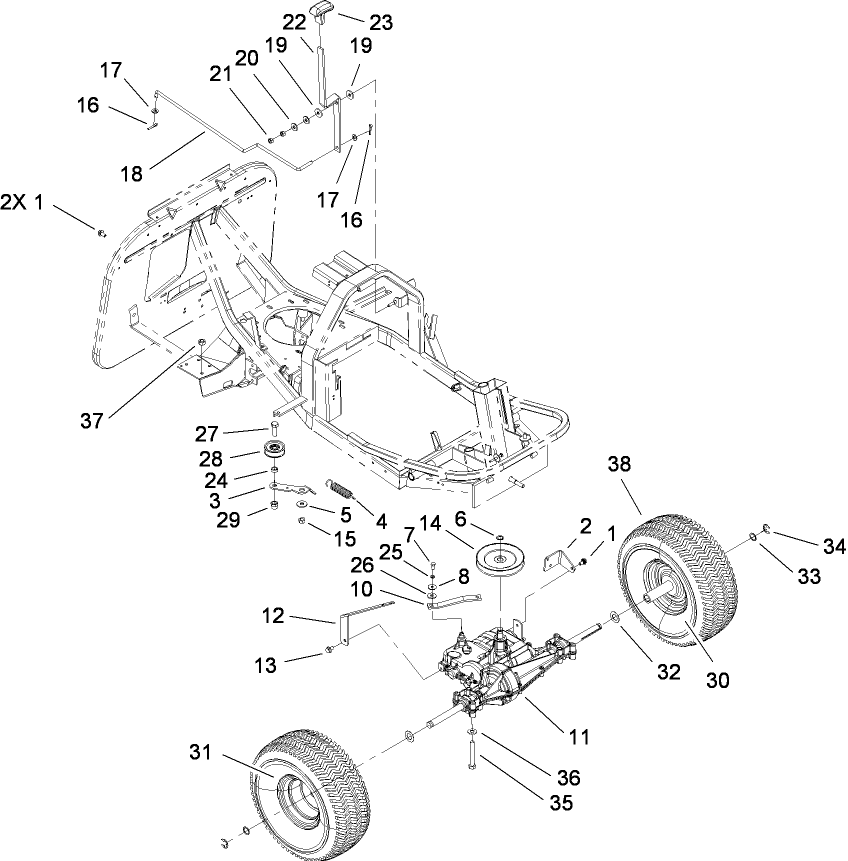 Gear Transmission and Linkage Assembly