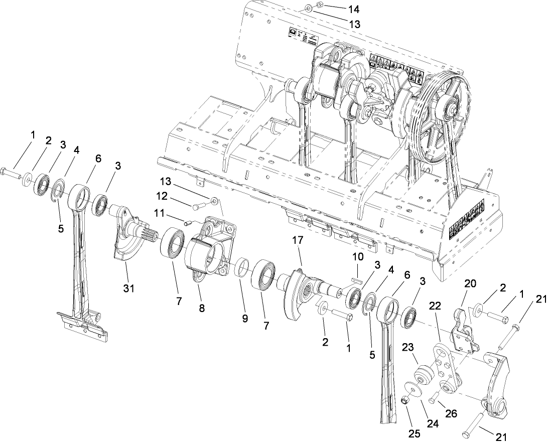 Right Hand No. 5 and No. 6 Crankarm Assembly