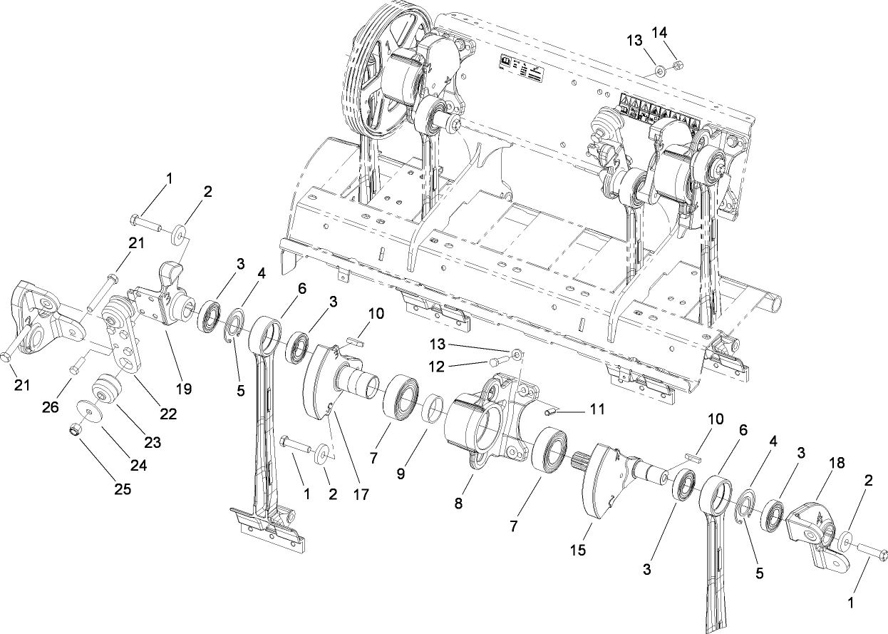 Left Hand No. 3 and No. 4 Crankarm Assembly