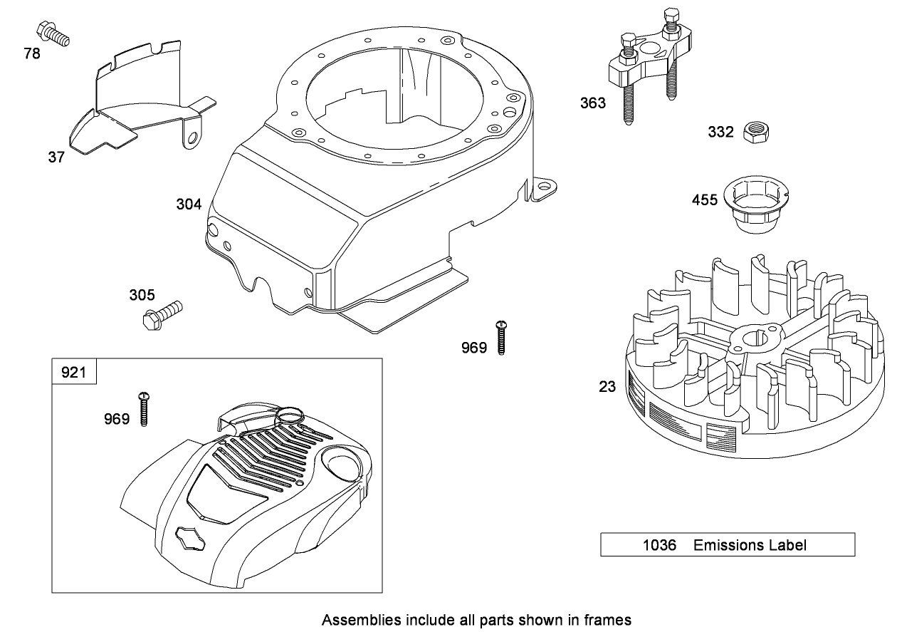 Blower Housing Assembly Briggs and Stratton 126L05-0213-F1