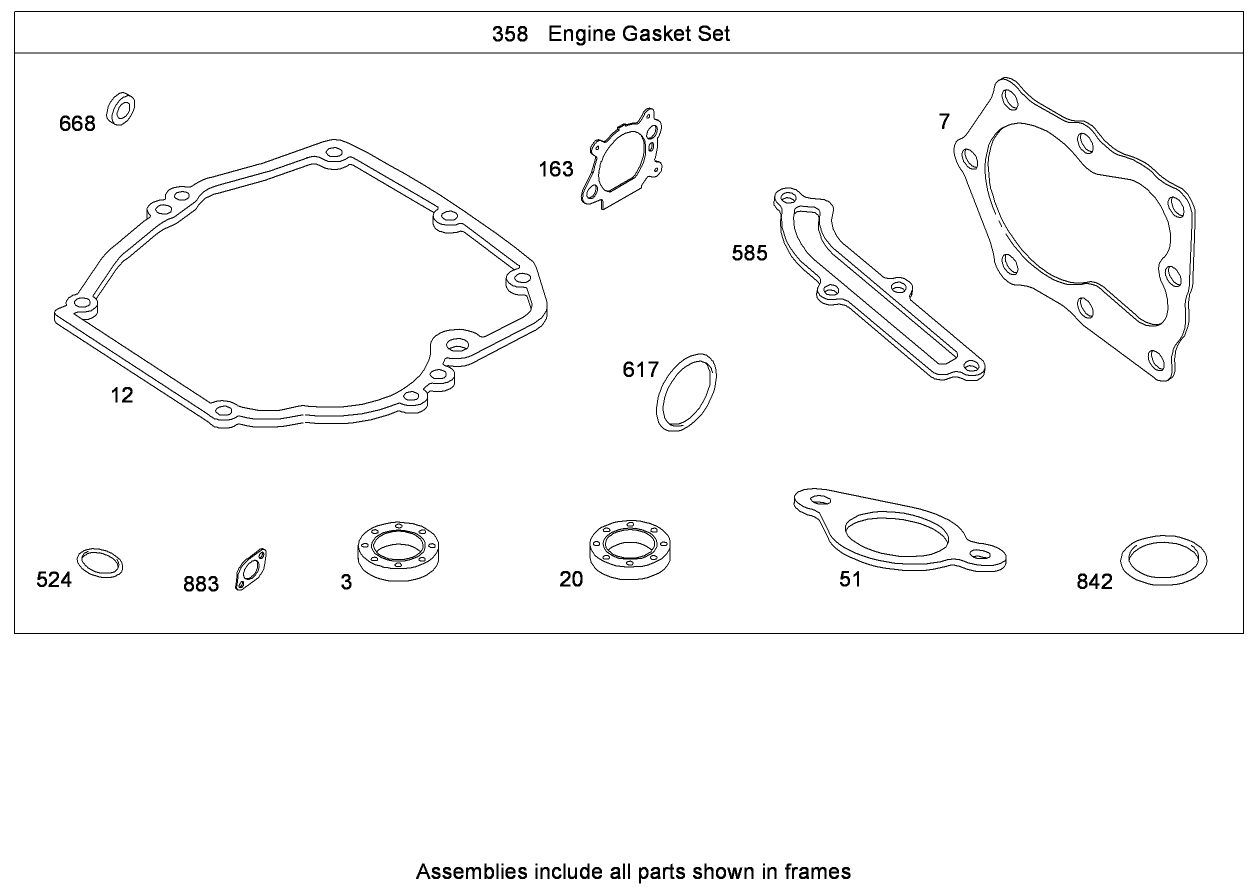 Engine Gasket Set Briggs and Stratton 126L05-0213-F1