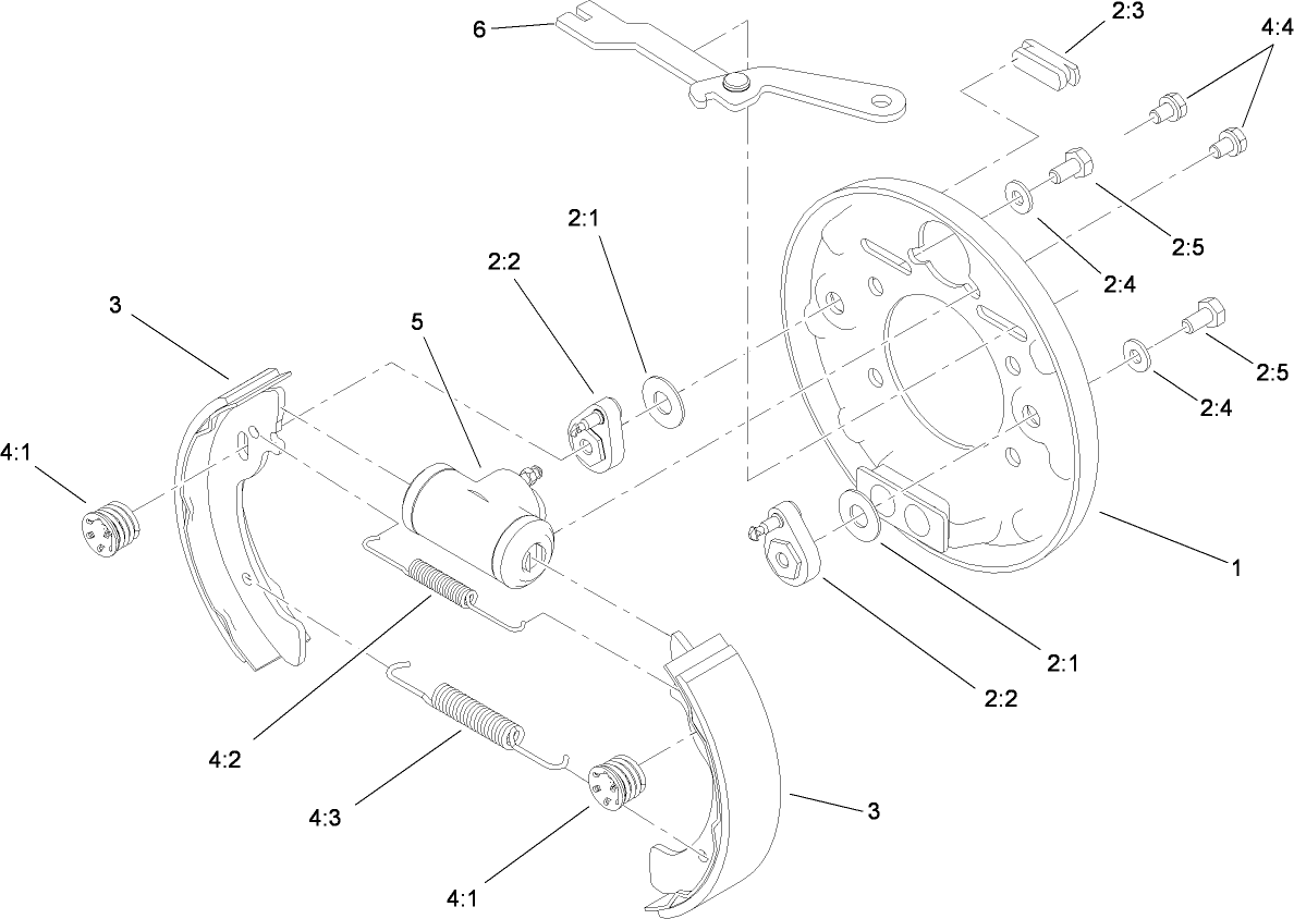 Left Hand Brake Assembly No. 104-6807