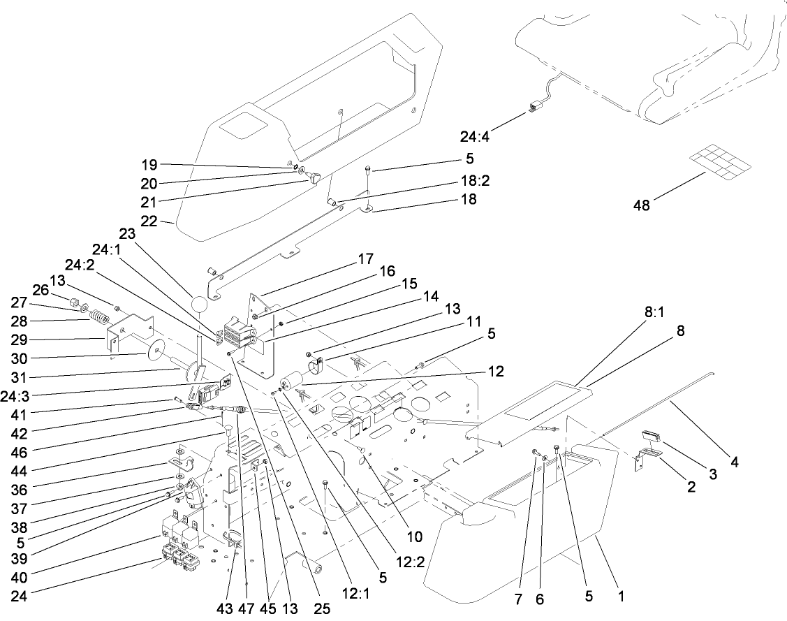 Control Console and Tool Box Assembly
