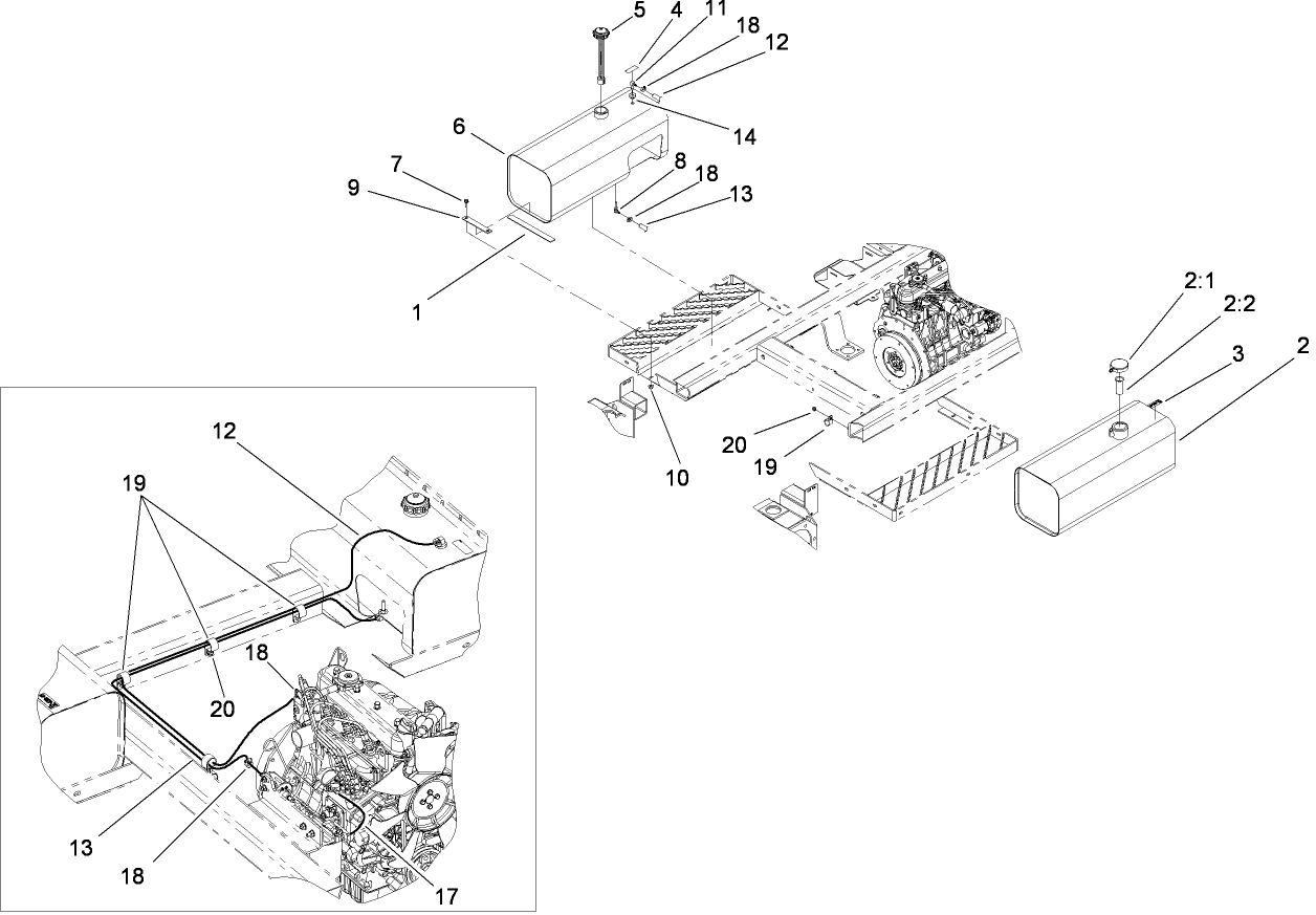 Fuel and Hydraulic Tank Assembly