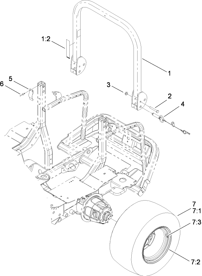 Roll-Over Protection System and  Rear Wheel Assembly