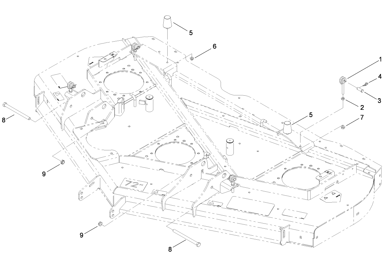 Deck Adjustment Link and Bumper Assembly