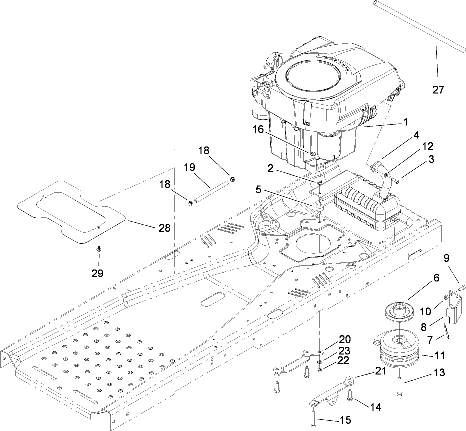 Engine and Clutch Assembly