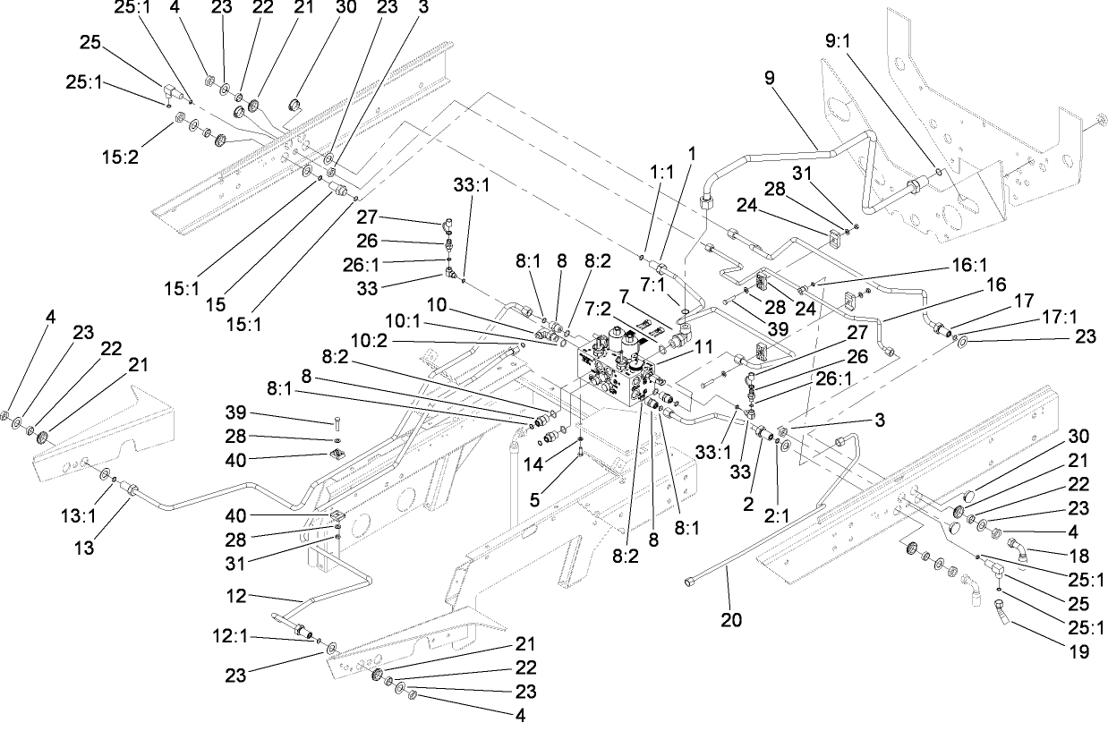 Rear Hydraulic Control Block Assembly