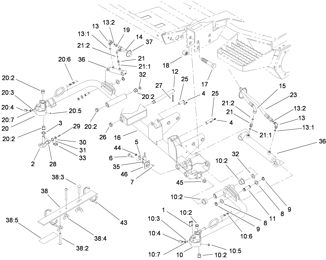 Front No. 4 and No. 5 Lift Arm Assembly