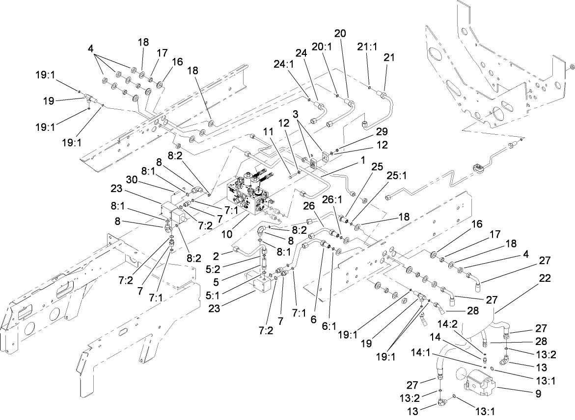 Hydraulic Manifold Mow Block Assembly