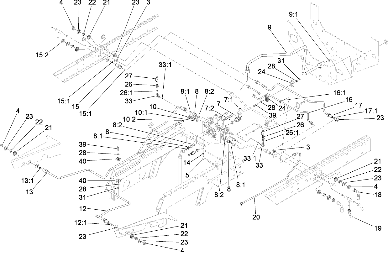 Rear Hydraulic Control Block Assembly