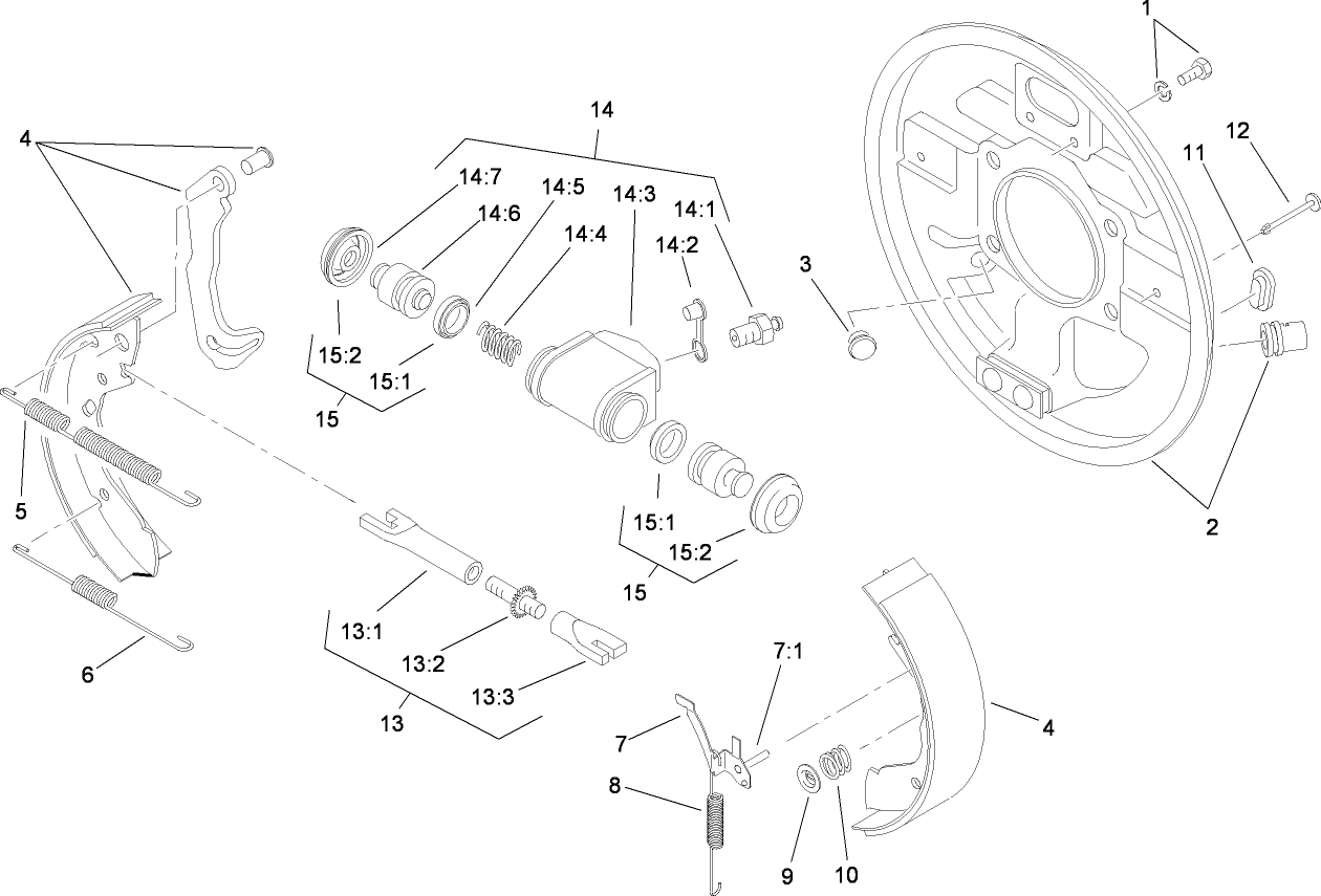 RH Rear Brake Assembly No. 112-7962