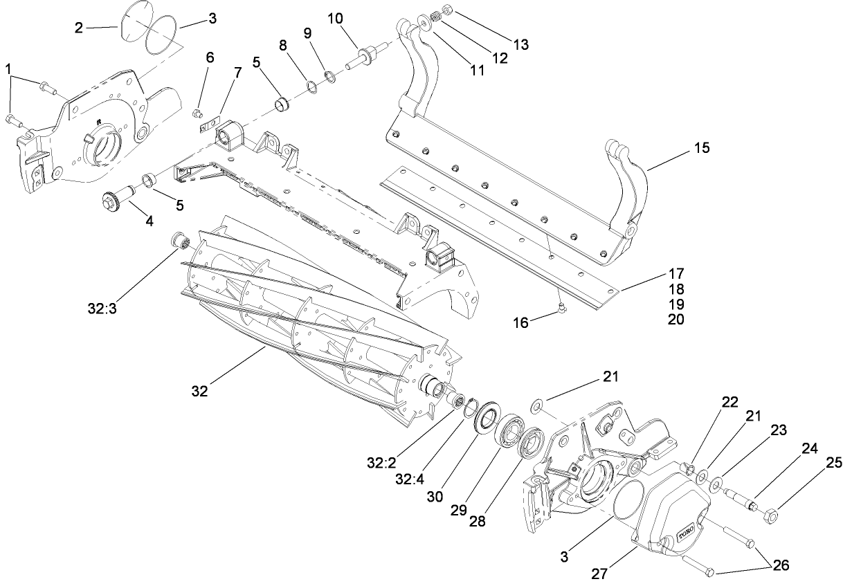 Reel and Bedbar Assembly