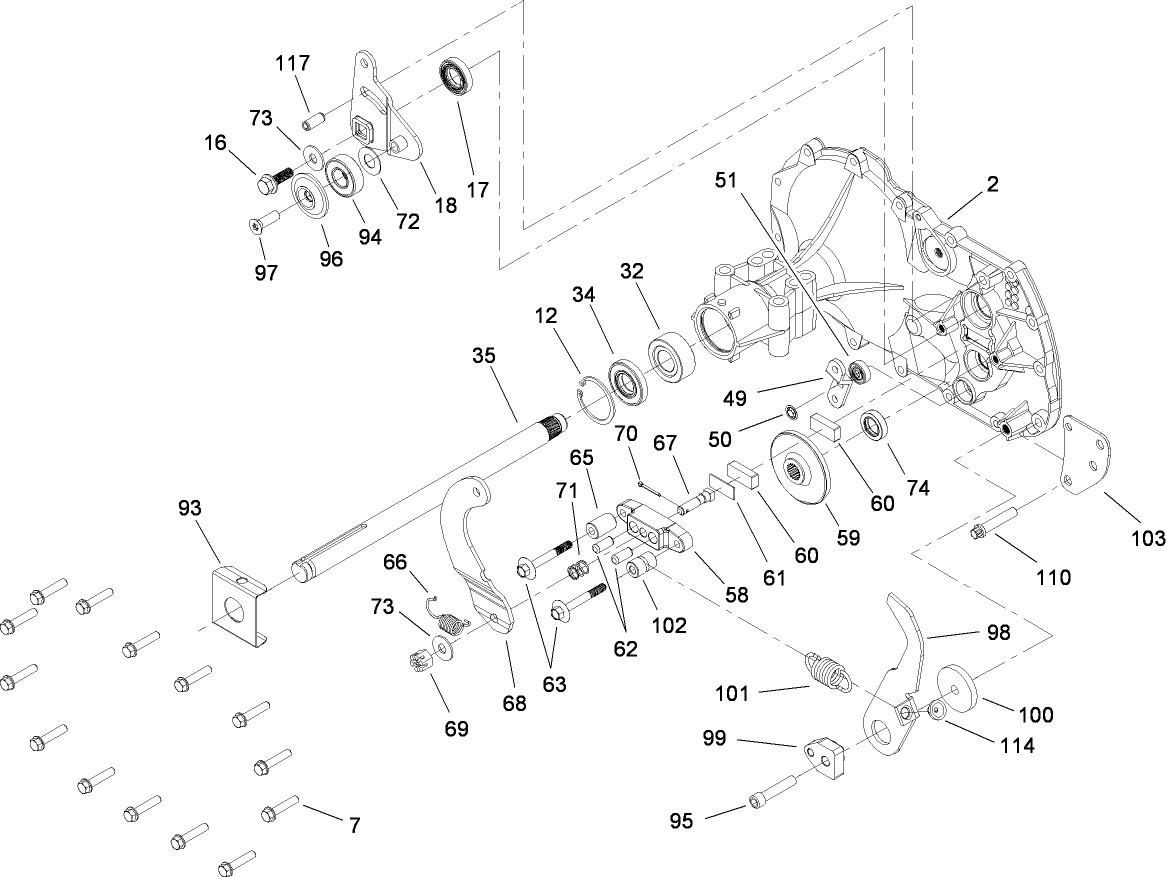 Side Housing and Bearing Assembly Transaxle No. 104-1760