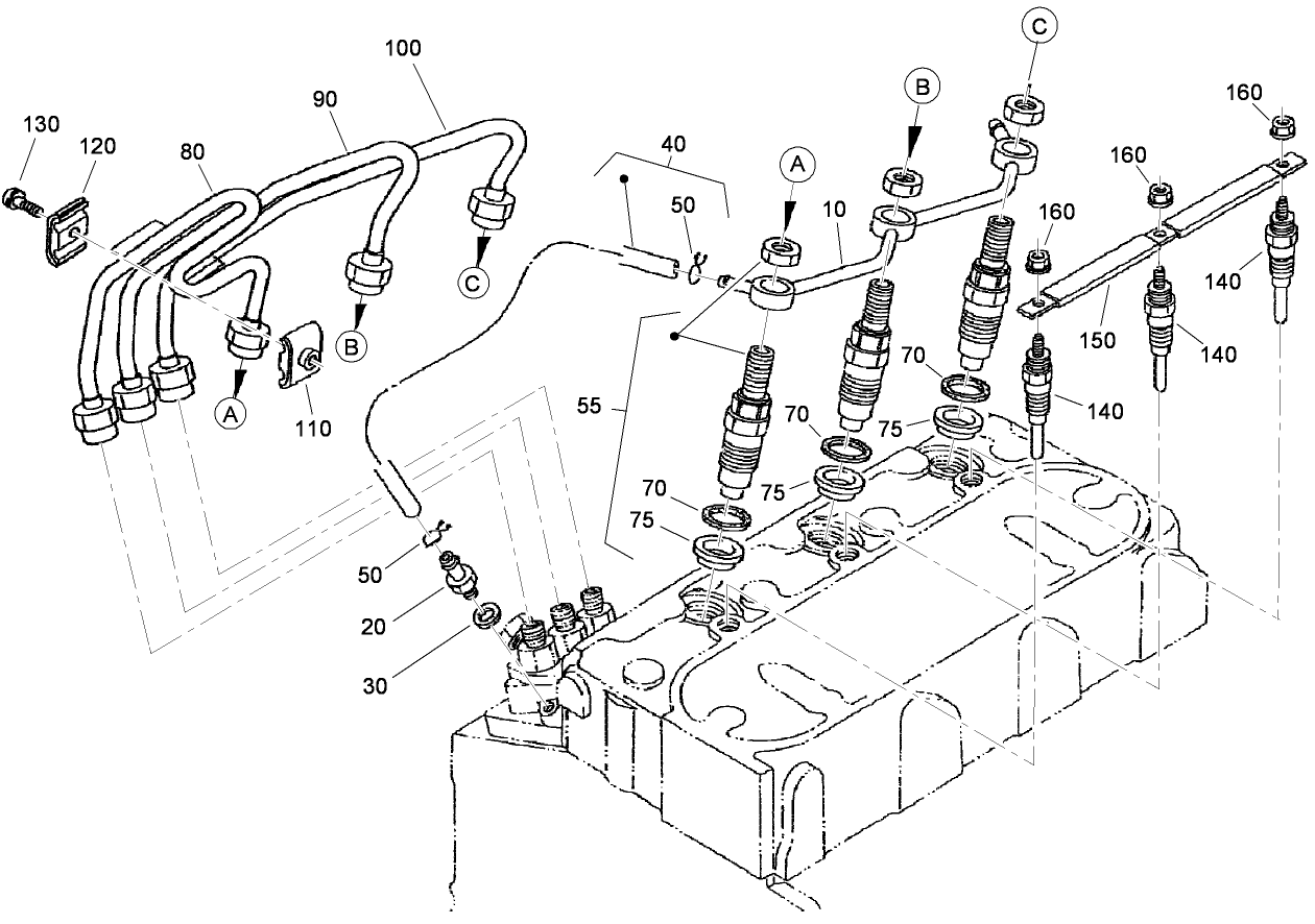 Nozzle Holder and Glow Plug Assembly