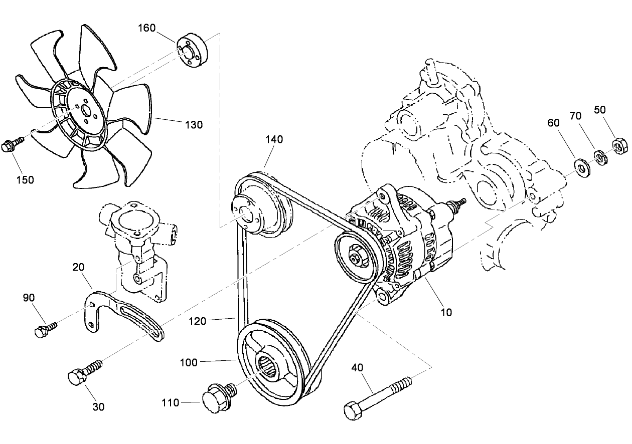 Alternator and Pulley Assembly