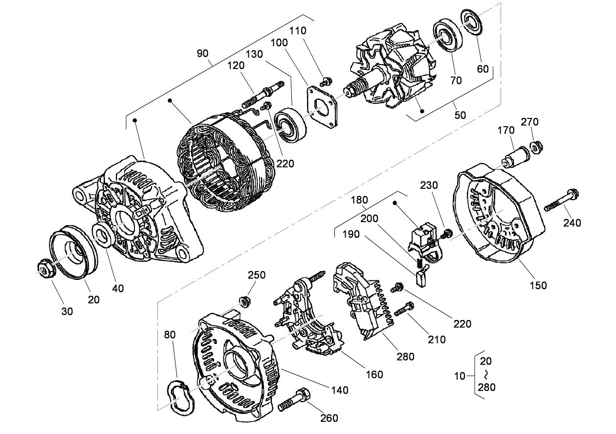 Alternator Component Assembly