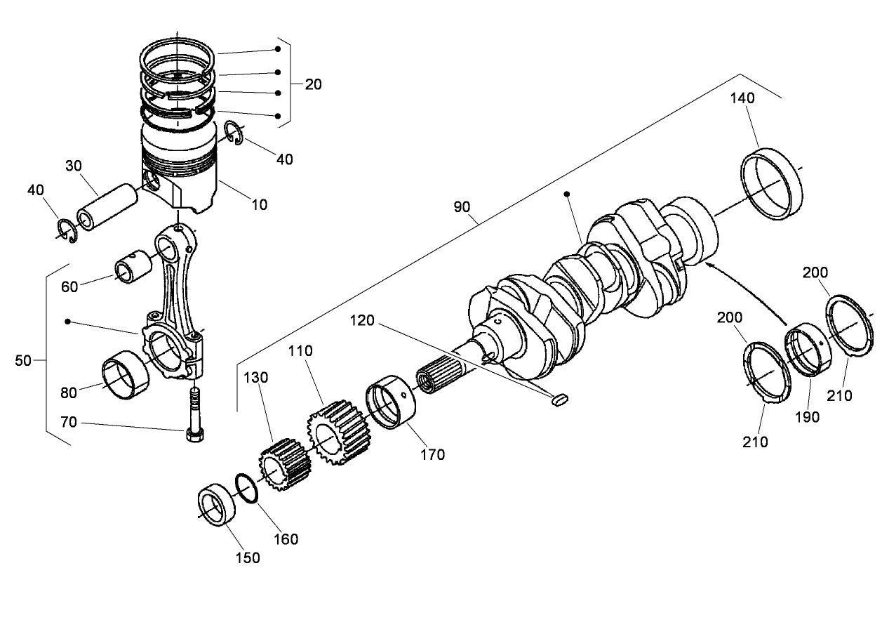 Piston and Crankshaft Assembly