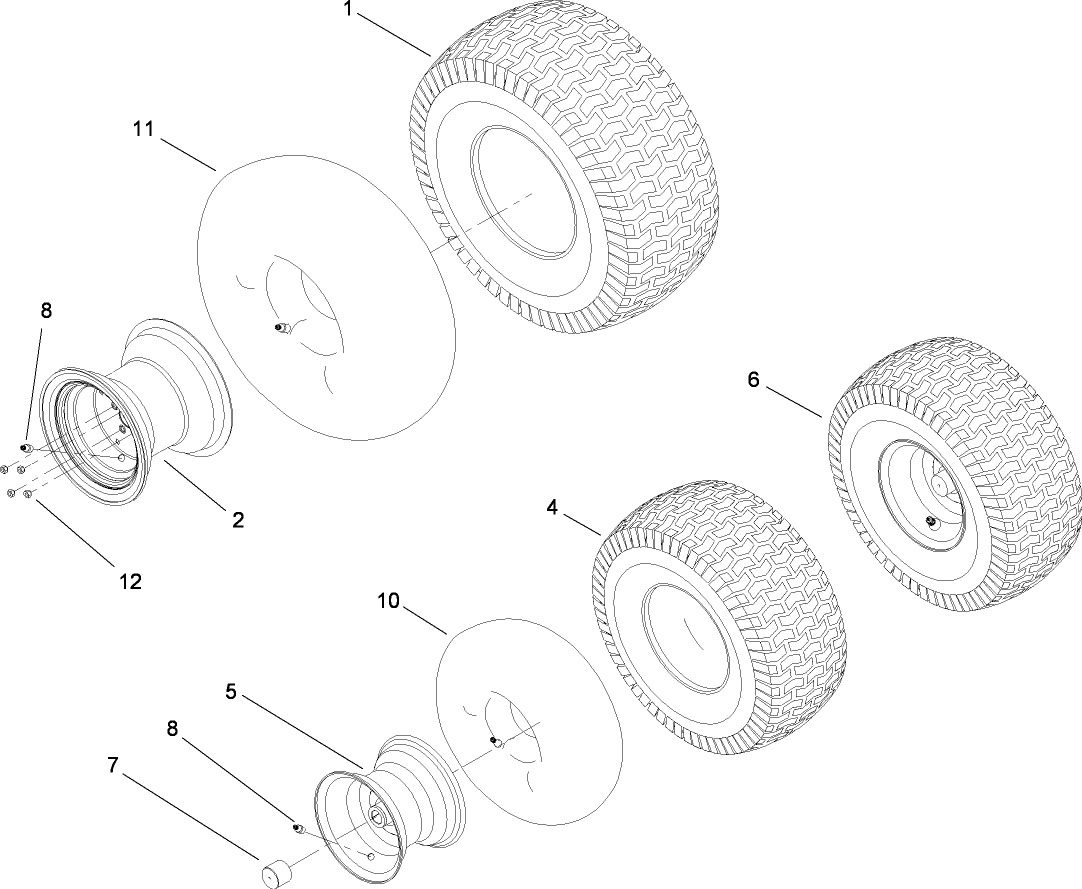 Front and Rear Wheel Assembly
