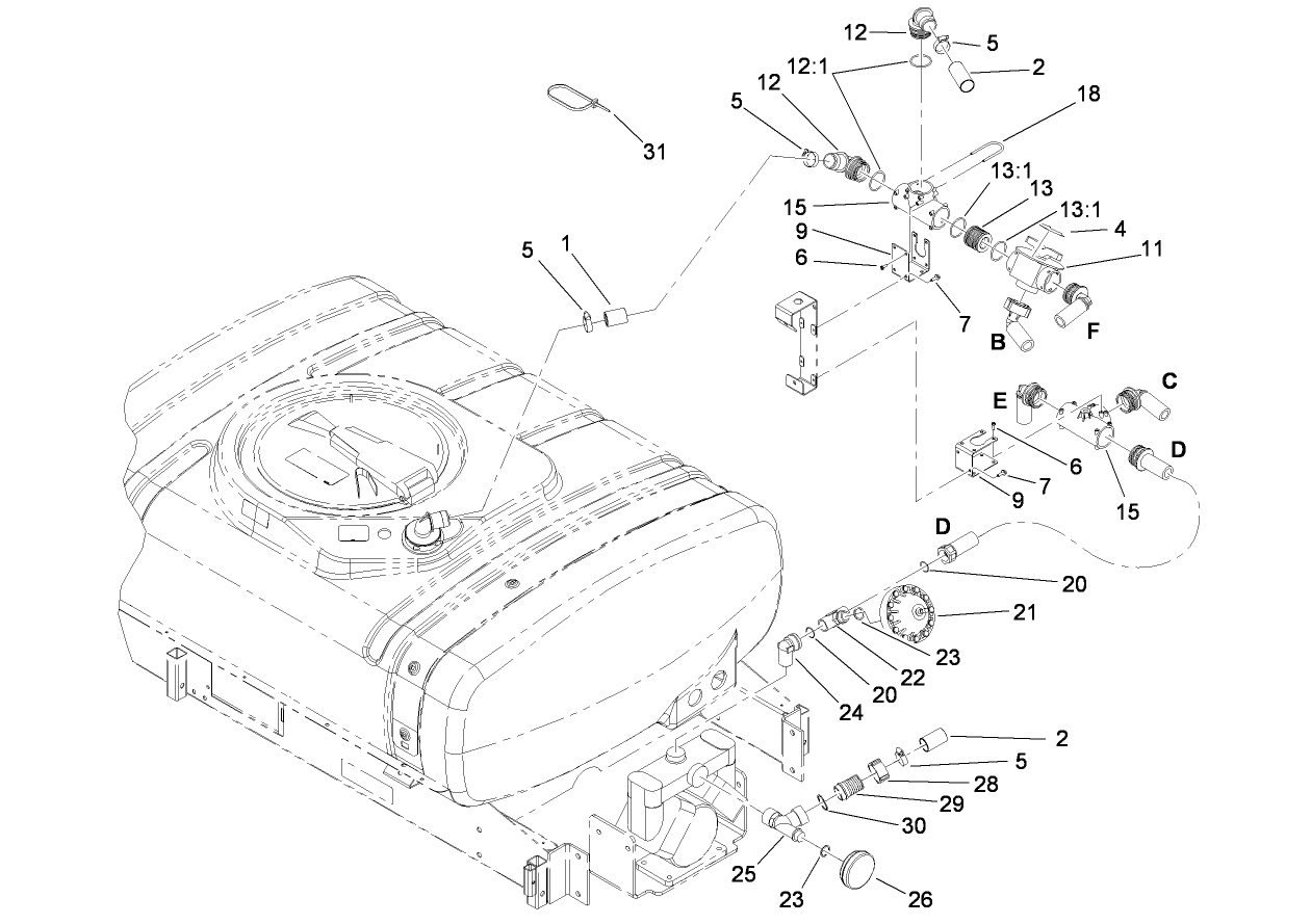 Upper Sprayer Component Assembly