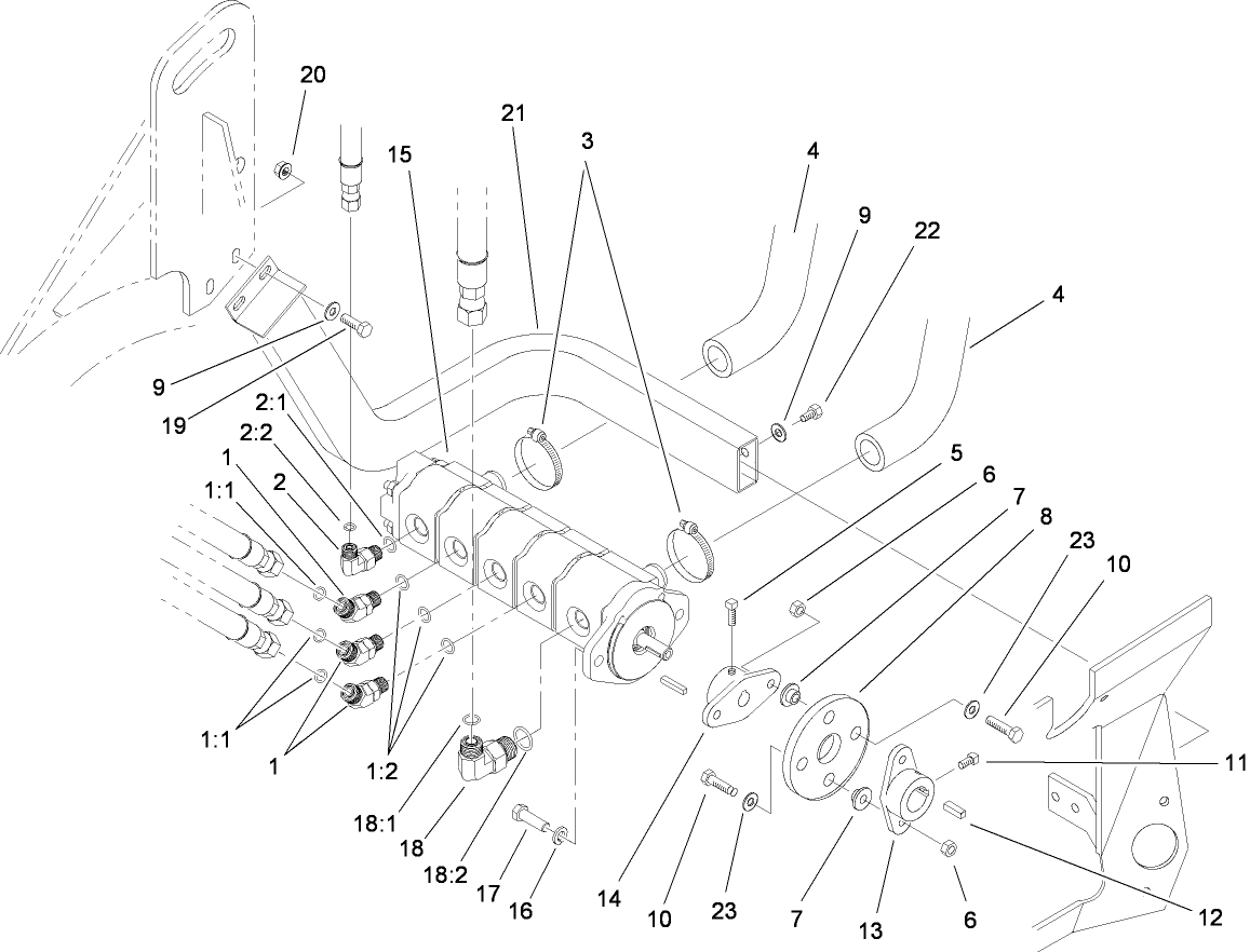 Hydraulic Pump Installation Assembly