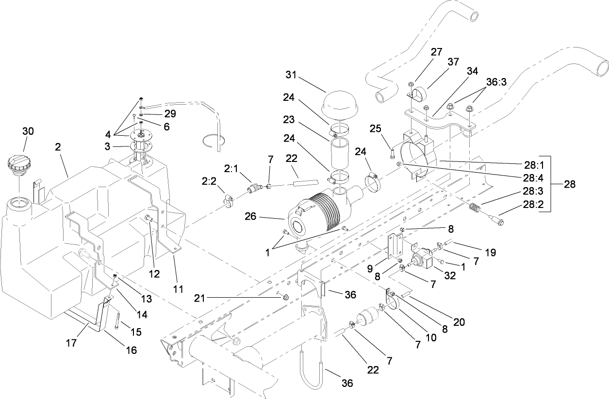 Fuel Tank and Air Cleaner Assembly