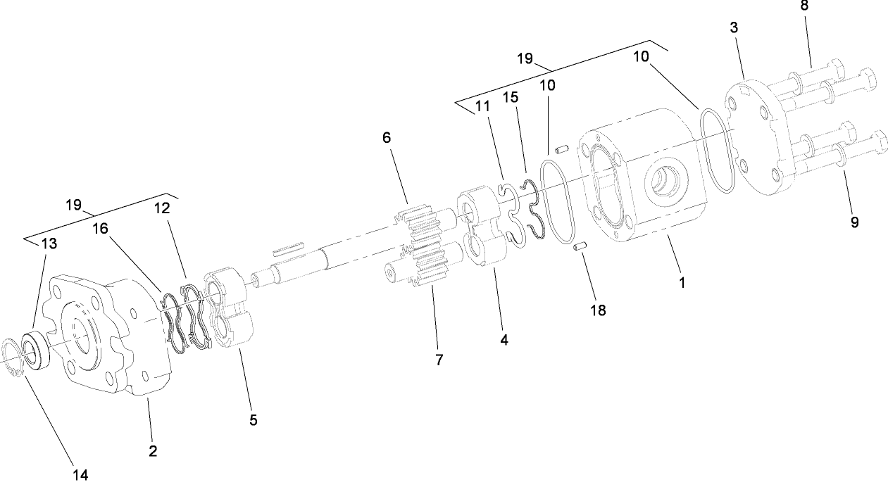 Hydraulic Gear Pump Assembly No. 112-2983