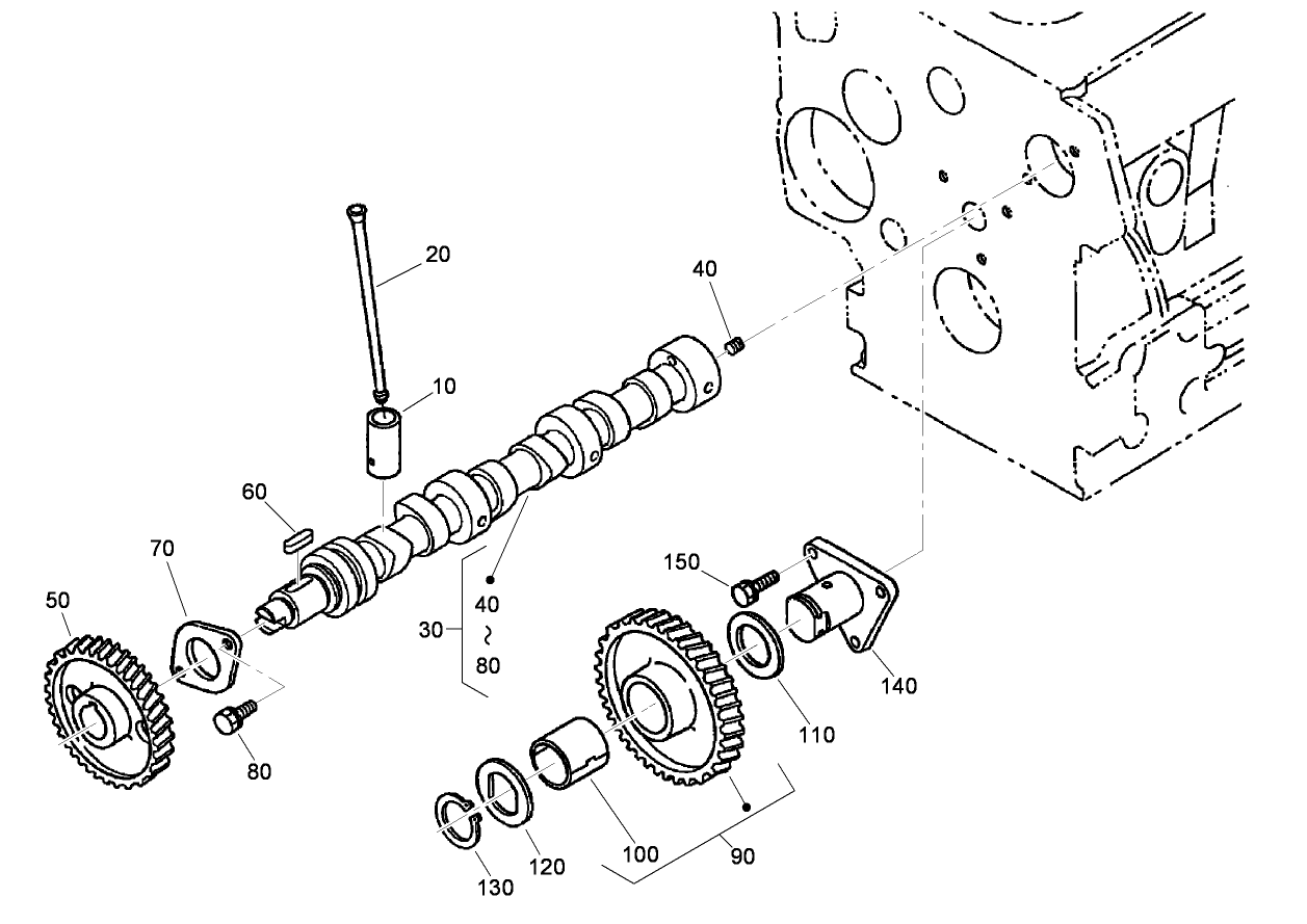 Cam Shaft and Idle Gear Assembly