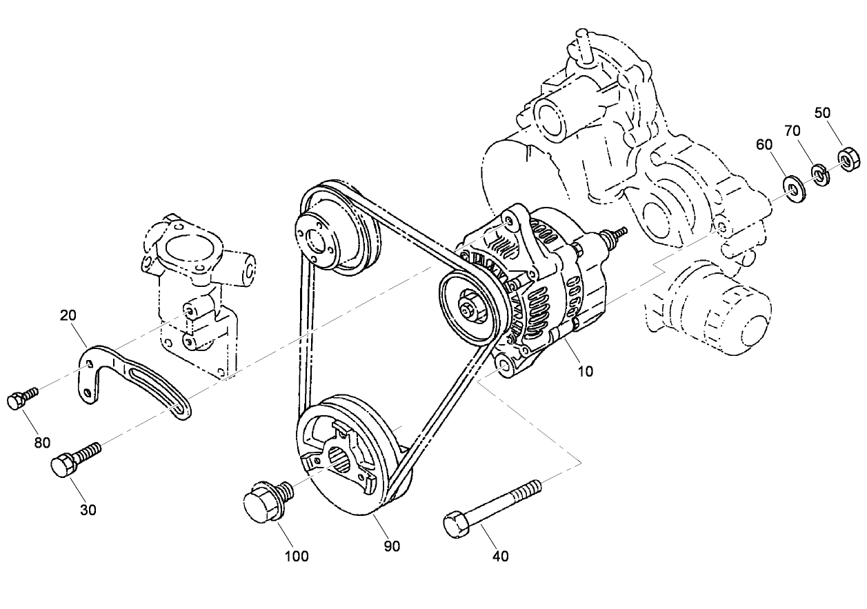 Alternator and Pulley Assembly