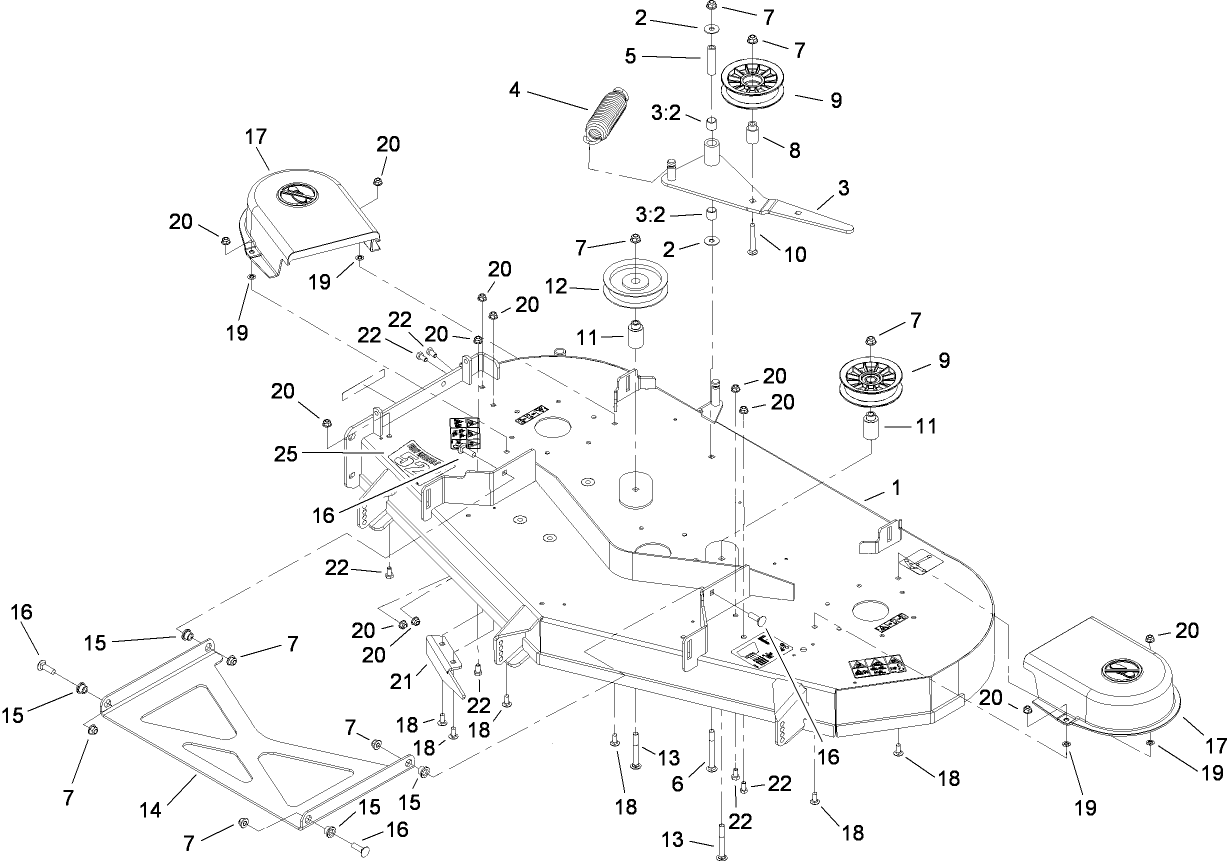 52 Inch Deck Assembly
