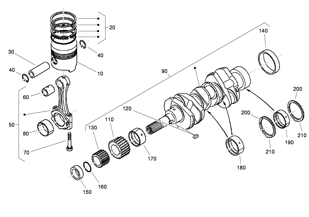 Piston and Crankshaft Assembly