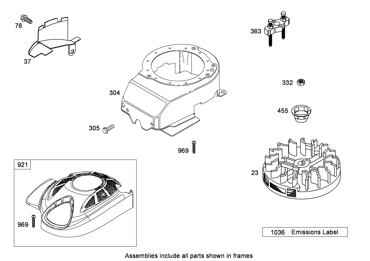 Blower Housing Assembly  Briggs and Stratton 126T02-0241-B1