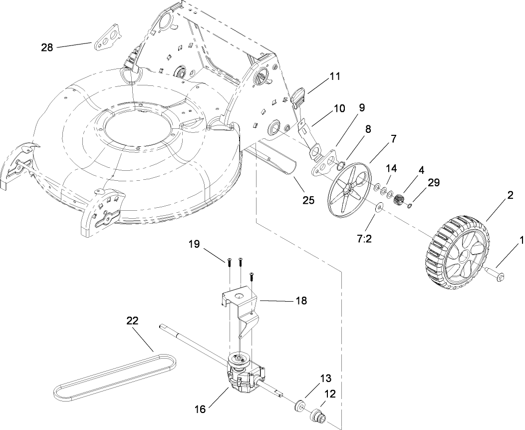 Rear Axle and Transmission Assembly
