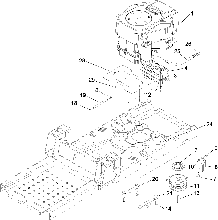 Engine and Clutch Assembly